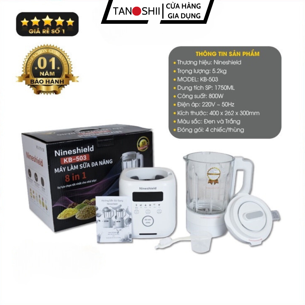 Máy Làm Sữa Hạt Đa Năng NineShield - P Home Chính Hãng Nhật Bản Bảo Hành 12 Tháng