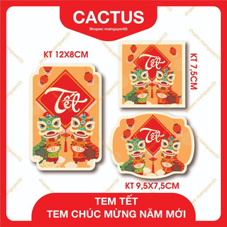 Tem tết , tem chúc mừng năm mới , decal tết