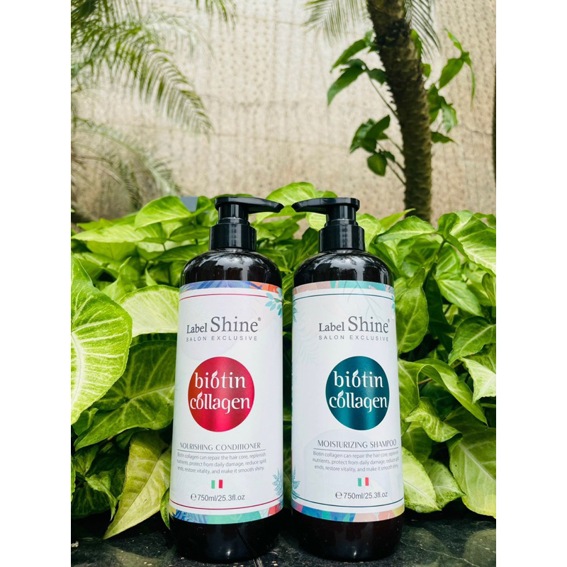 Dầu Gội Xả Label Shine 750ml * 2 kiềm dầu phục hồi mềm mượt tái tạo mái tóc siêu mượt lưu hương lâu