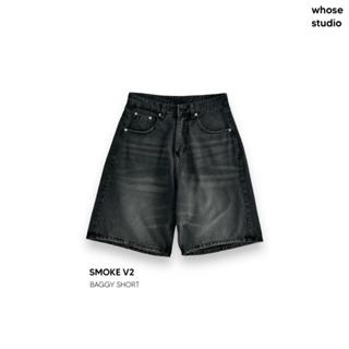 SMOKE V2 BAGGY SHORT - Quần short qua gối đen 1302