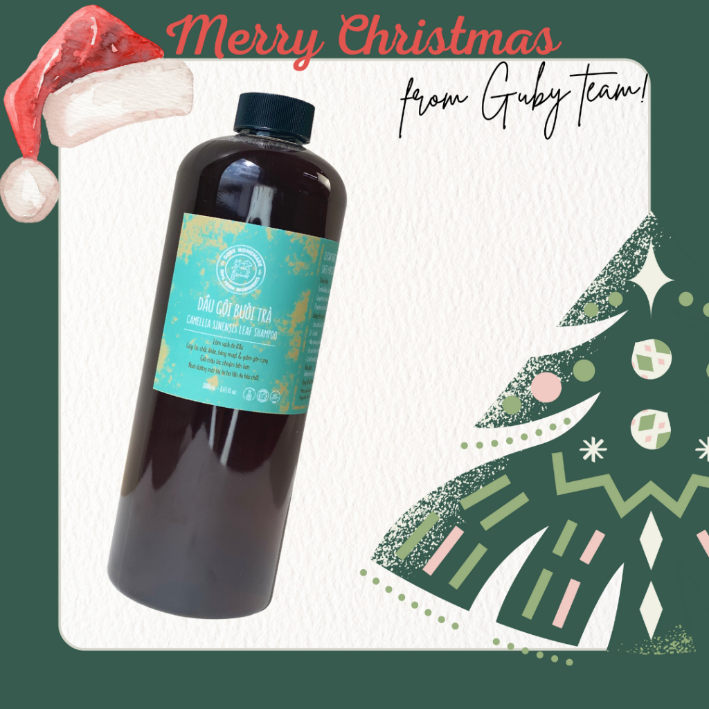 Dầu Gội Bưởi Trà CAMELLIA SINENSIS LEAF SHAMPOO - handmade by GUBY HOMEMADE