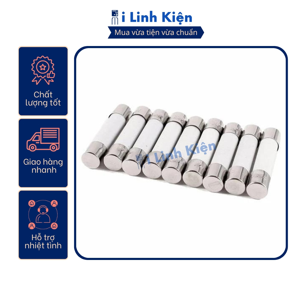 Cầu chì sứ 20A 5x20mm túi 10 con.