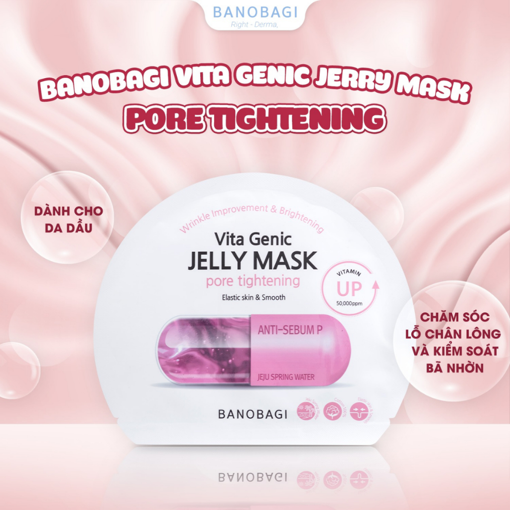 Mặt nạ Banobagi dưỡng ẩm, bổ sung Vitamin Vita Genic Jelly Mask các loại