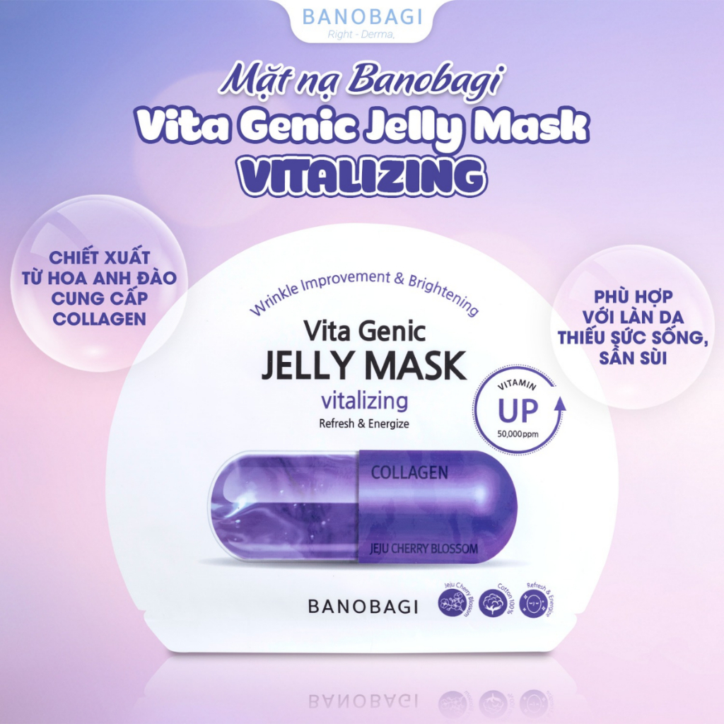 Mặt nạ Banobagi dưỡng ẩm, bổ sung Vitamin Vita Genic Jelly Mask các loại