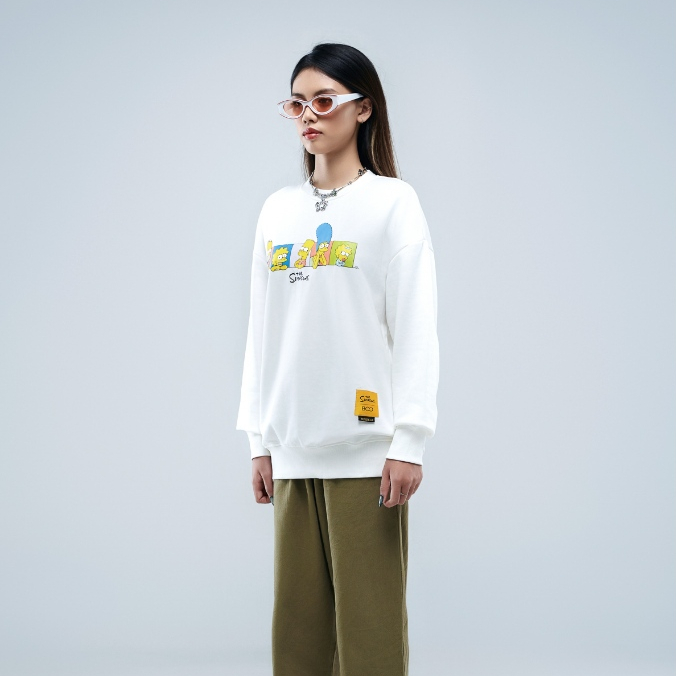 Áo Nỉ Không Mũ BOO Unisex Oversized In Hình Gia Đình Simpson BZL