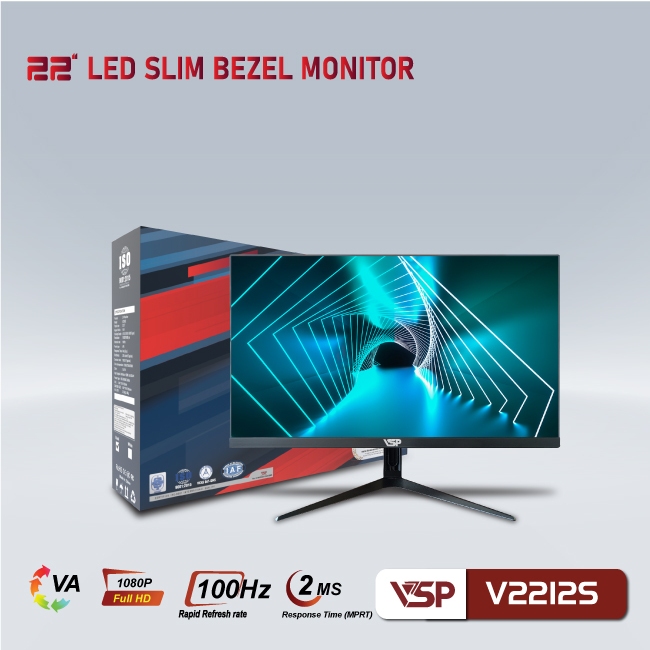 Màn Hình VSP VA V2212S - 100Hz - 2ms - Đen
