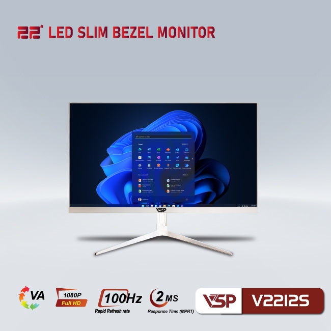 Màn Hình VSP VA V2212S - 100Hz - 2ms - Đen