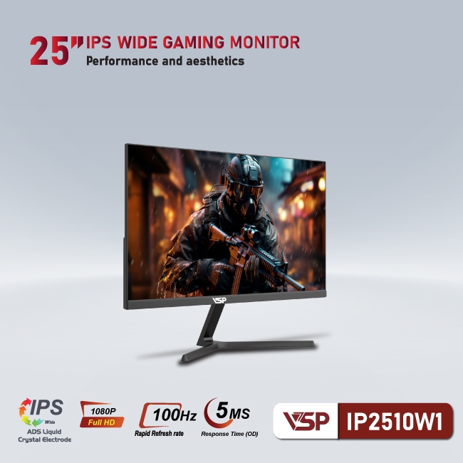 Màn Hình VSP IPS - IP2510W1 - 25 inch - 100Hz - 5ms
