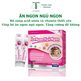 Ăn ngủ ngon cho trẻ. Siro Ăn ngon ngủ ngon. tăng đề kháng cho bé. hộp 30 gói