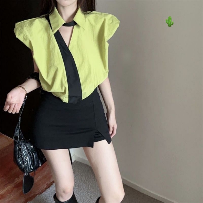 Áo Sơ mi ulzzang hồng baby U2102