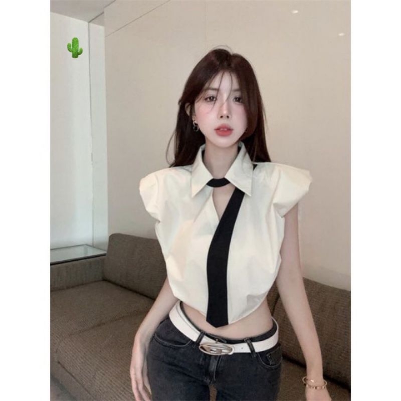 Áo Sơ mi ulzzang hồng baby U2102