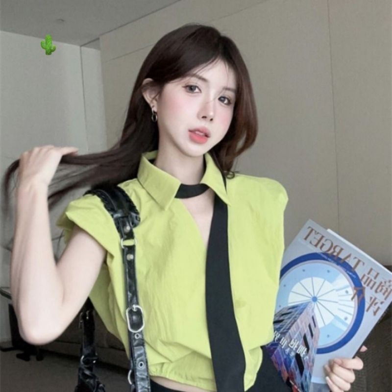 Áo Sơ mi ulzzang hồng baby U2102