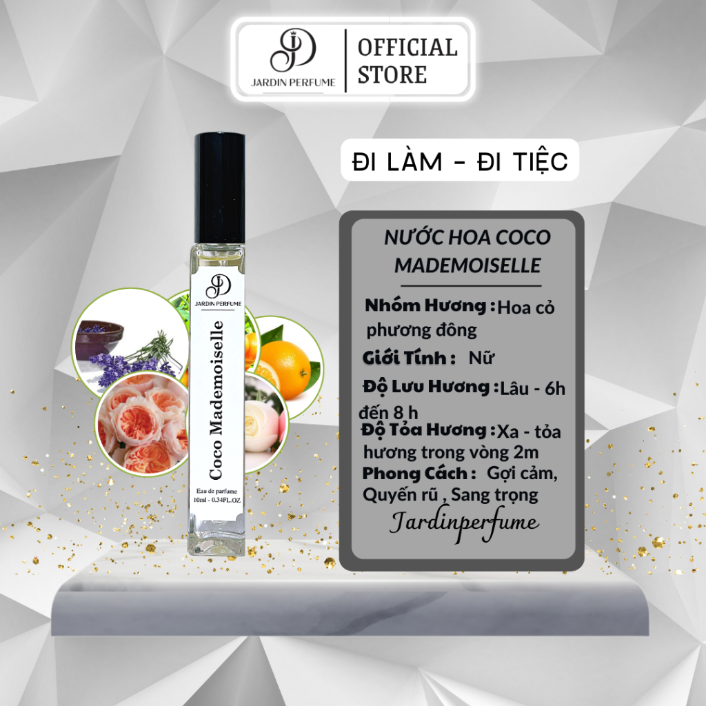 Nước Hoa Nữ Good Girl Dành Cho Phái Nữ Hương Thơm Nhẹ Nhàng Cuốn Hút Gợi Cảm, Quyến Rũ Dạng Xịt 10ml JARDIN PERFUME