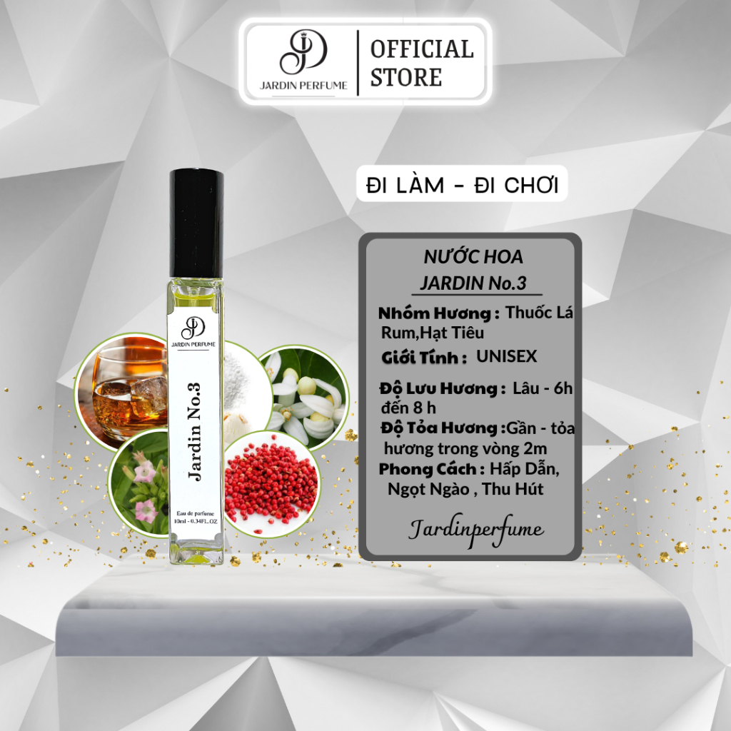 Nước Hoa Nữ Good Girl Dành Cho Phái Nữ Hương Thơm Nhẹ Nhàng Cuốn Hút Gợi Cảm, Quyến Rũ Dạng Xịt 10ml JARDIN PERFUME