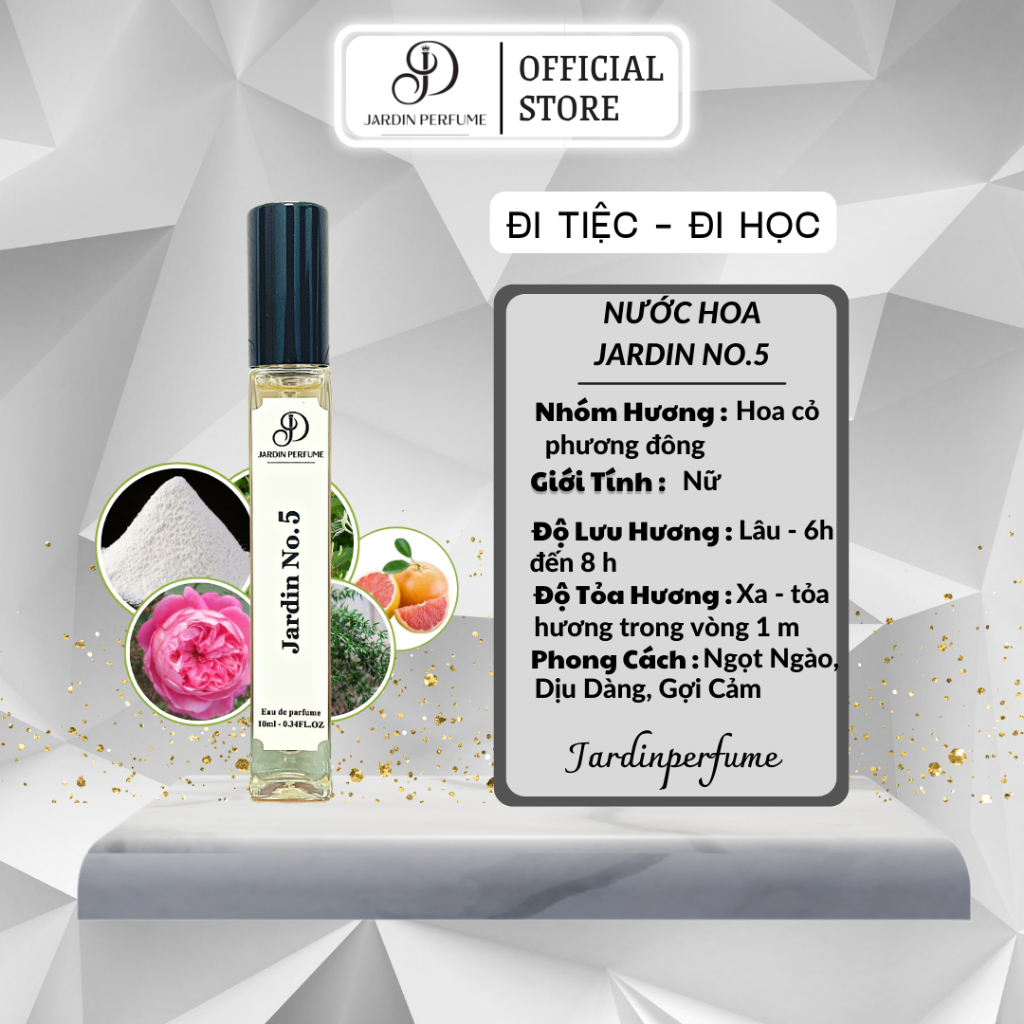 Nước Hoa Nữ Good Girl Dành Cho Phái Nữ Hương Thơm Nhẹ Nhàng Cuốn Hút Gợi Cảm, Quyến Rũ Dạng Xịt 10ml JARDIN PERFUME