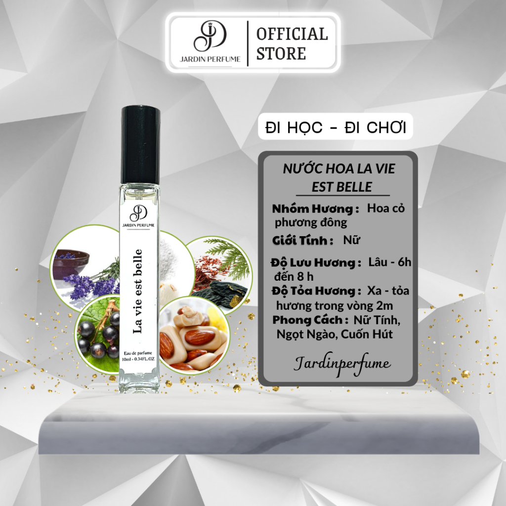Nước Hoa Nữ Good Girl Dành Cho Phái Nữ Hương Thơm Nhẹ Nhàng Cuốn Hút Gợi Cảm, Quyến Rũ Dạng Xịt 10ml JARDIN PERFUME