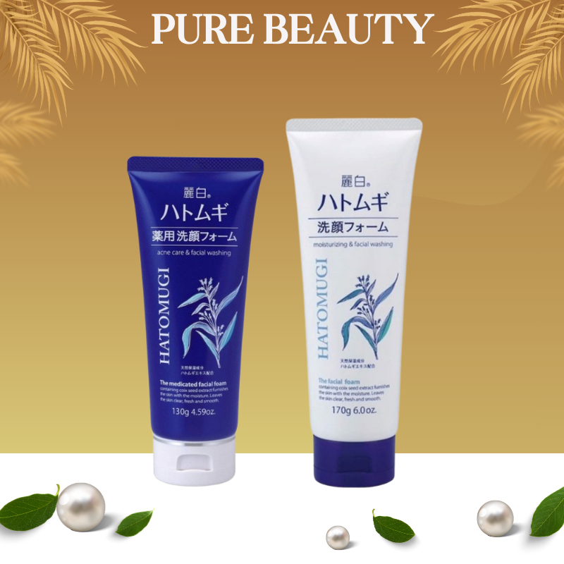 Sữa rửa mặt ý dĩ Hatomugi Naturie 130g/170g Nhật bản