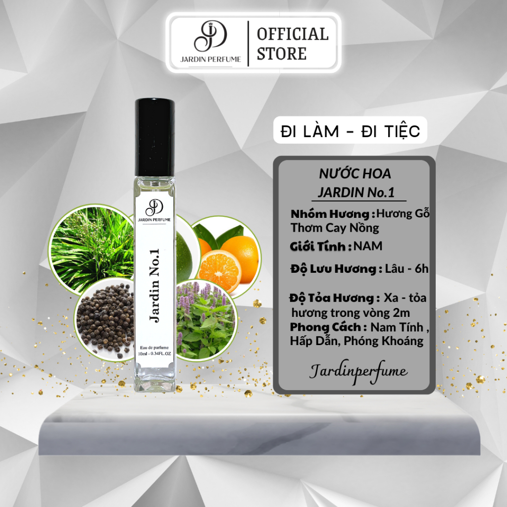 Nước Hoa Nam Creed Aventus 10ml mạnh mẽ đầy cuốn hút , mùi thơm của giới thượng lưu JARDIN PERFUME