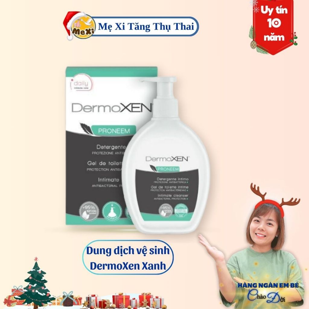 Mẹ Xi Dung Dịch Vệ Sinh Dermoxen Xanh - Vệ Sinh Vùng Kín, chống khuẩn nấm, bảo vệ vùng kín, cho da nhạy cảm