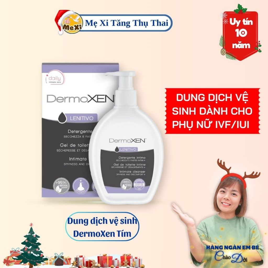 Mẹ Xi Dung Dịch Vệ Sinh Dermoxen Tím - Vệ Sinh Vùng Kín, Phòng Nấm Ngứa, Khô Rát