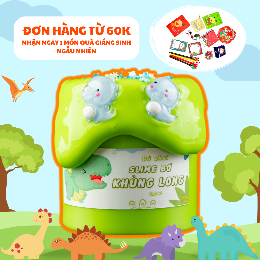 LAVIS SLIME - Slime bơ: Khủng Long. Đã Được Chứng Nhận Hợp Quy An Toàn Cho Trẻ Em