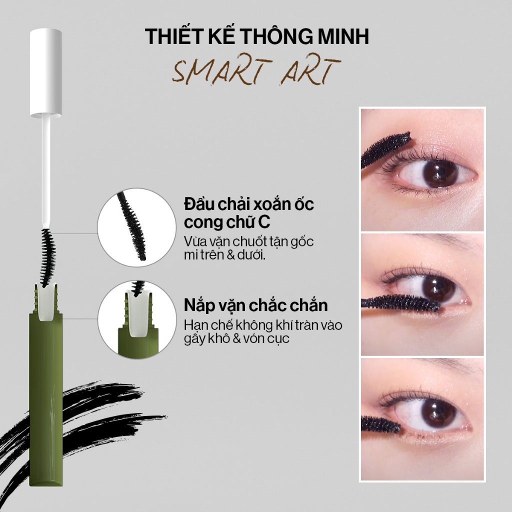 Mascara Làm Cong Và Dài Mi, Lâu Trôi, Thuần Chay Glamrr Q Vegan Super Stay Mascara 7g