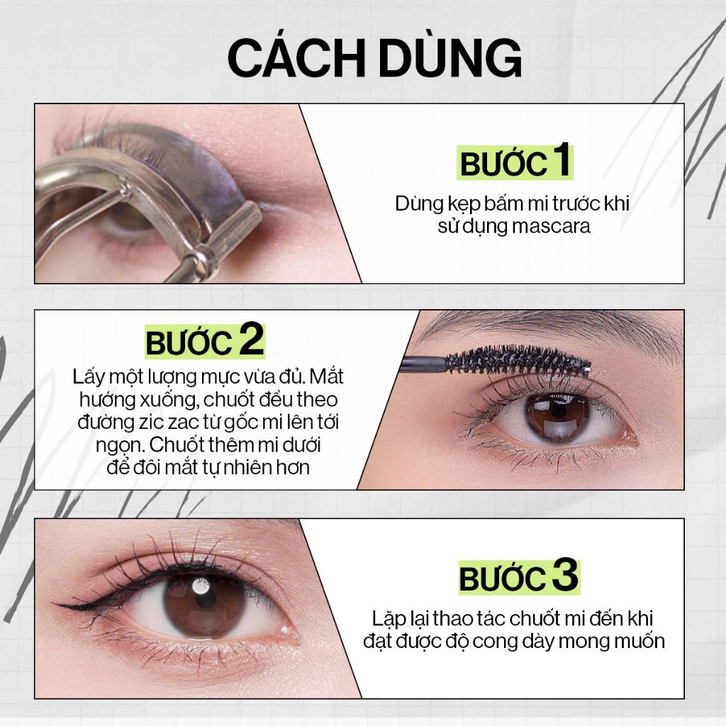 Mascara Làm Cong Và Dài Mi, Lâu Trôi, Thuần Chay Glamrr Q Vegan Super Stay Mascara 7g