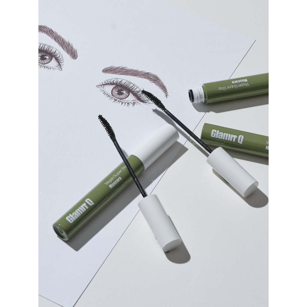 Mascara Làm Cong Và Dài Mi, Lâu Trôi, Thuần Chay Glamrr Q Vegan Super Stay Mascara 7g