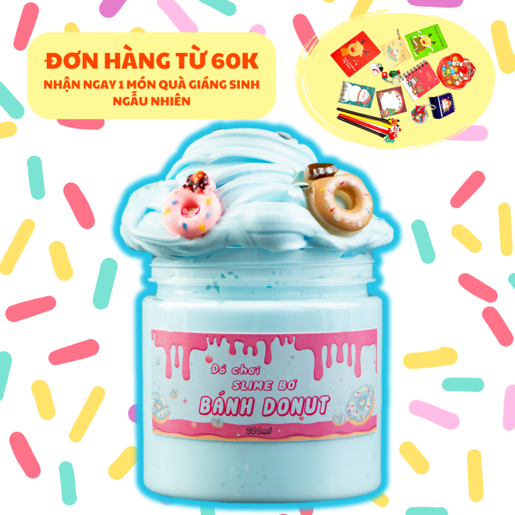 LAVIS SLIME - Slime bơ: Bánh Donut. Đã Được Chứng Nhận Hợp Quy An Toàn Cho Trẻ Em