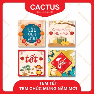 [ Sẵn ] Tem Dán Tết , Tem Chúc Mừng Năm Mới , Decal tết