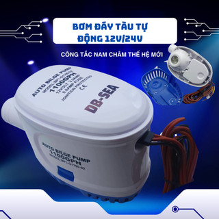 Bơm tự động 12V/24V,DB-SEA,70 lít/ phút, nước cao 4 mét, dây đồng , công tắc bằng nam châm, cho tàu thuyền xà lan