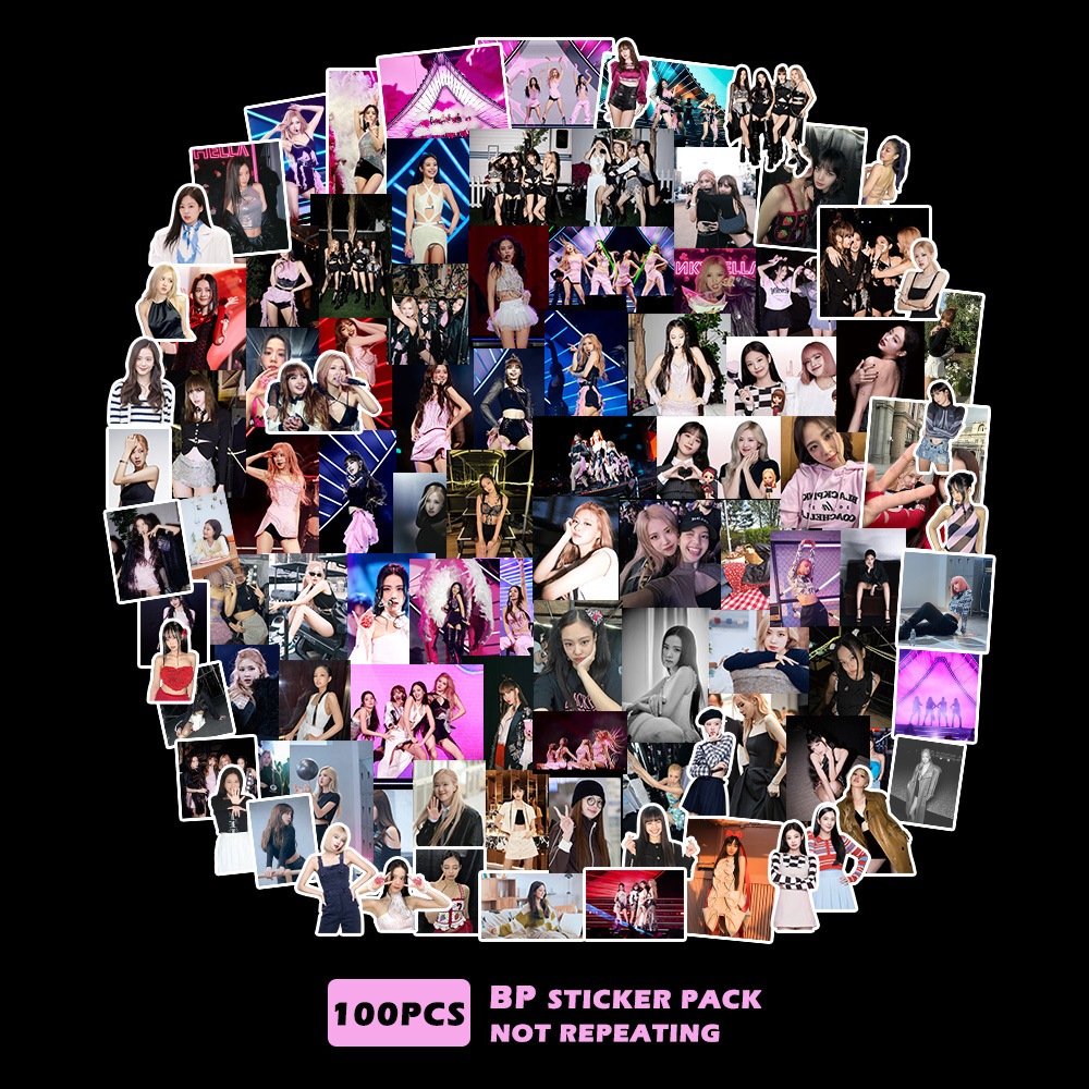 100 Nhãn Dán Sticker Blackpink Born Pink Album Nhóm Nhạc Kpop All Stars
