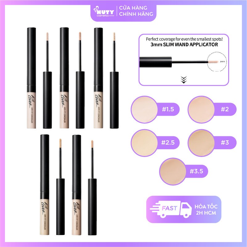 Kem Che Khuyết Điểm Clio Kill Cover Airy-Fit Concealer (3g)