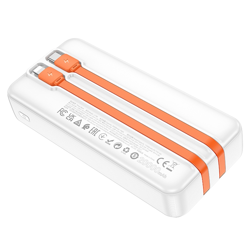 Pin dự phòng tích hợp 2 cáp sạc nhanh Hoco J119A 20000mAh QC 22.5 và PD 20W - màn hình LCD hiển thị