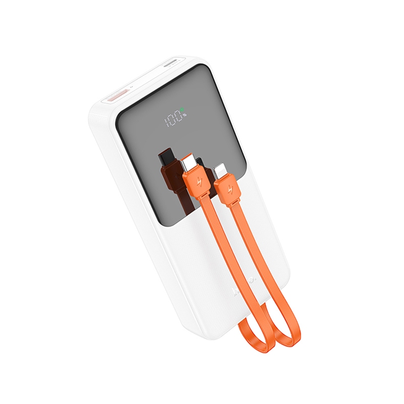Pin dự phòng tích hợp 2 cáp sạc nhanh Hoco J119A 20000mAh QC 22.5 và PD 20W - màn hình LCD hiển thị
