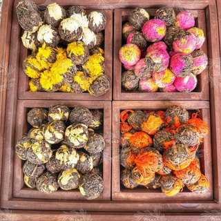 Trà phổ nhĩ hoa (trà phổ nhĩ nở hoa - trà pu'er vân nam - trà kim qua cống - trà nhân đầu cống) - túi 250gr