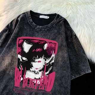 Back stree Áo phông nữ áo thun Graffiti Mỹ áo bigsize nữ áo thun unisex tee vintage 100%cotton
