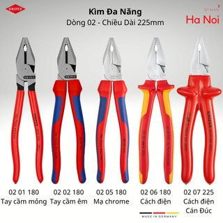 Kìm đa năng knipex dài 225mm lưỡi cắt 63hrc: 02 01 225/ 02 02 225/ 02 05 225/ 02 06 225/ 02 07 225
