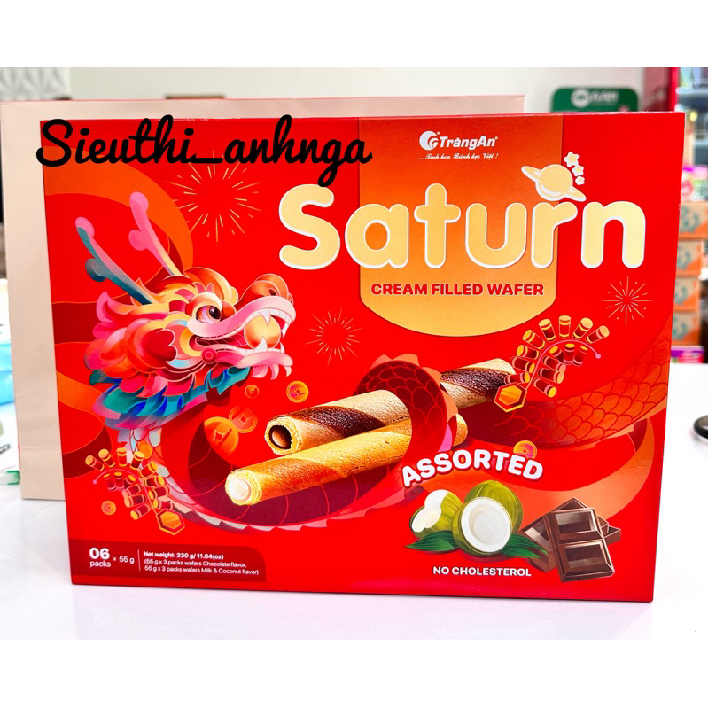 Bánh Kem Quế Saturn Tràng An Hộp 330G (Kèm Túi Xách)