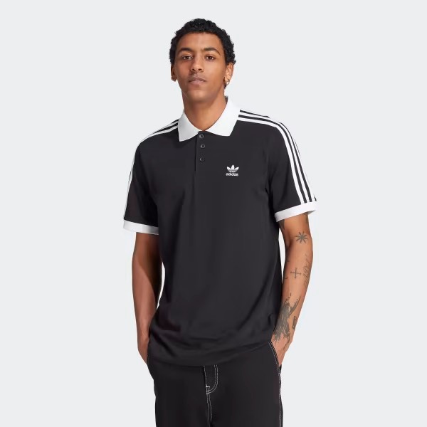 Áo Polo Adidas viền vai unisex nam nữ vải mịn Thoáng mát thời trang
