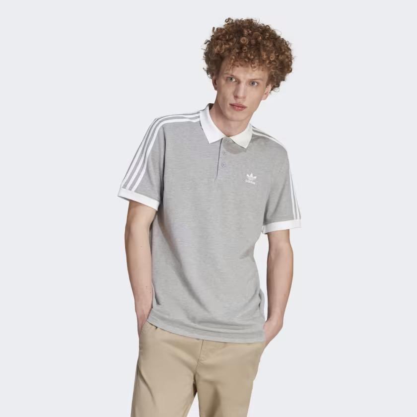 Áo Polo Adidas viền vai unisex nam nữ vải mịn Thoáng mát thời trang