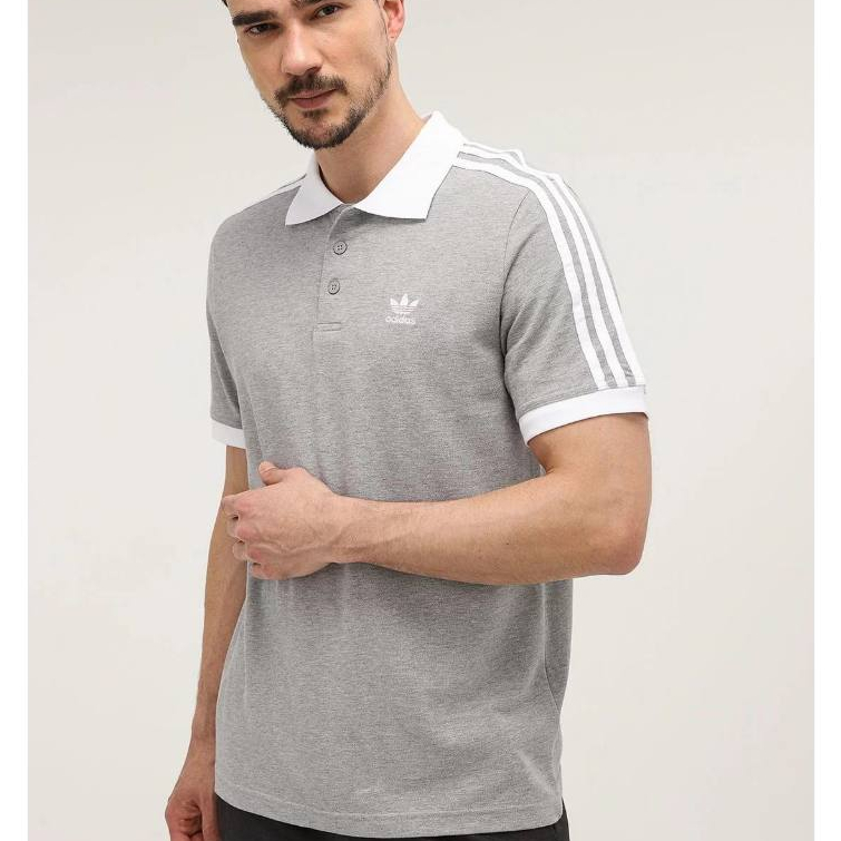 Áo Polo Adidas viền vai unisex nam nữ vải mịn Thoáng mát thời trang