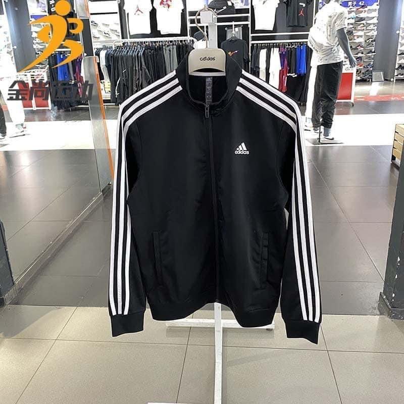 Áo khoác Adidas viền vai basic vải mềm unisex nam nữ khóa kéo