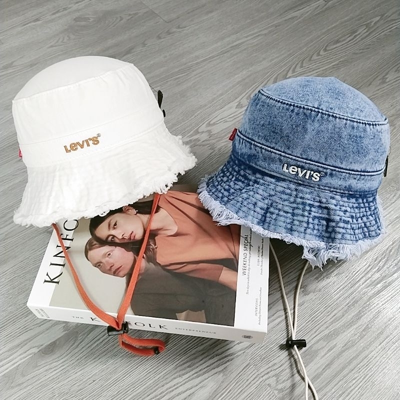 Mũ vành, nón tai bèo, bucket hats có dây chất cho người lớn size 54-58cm