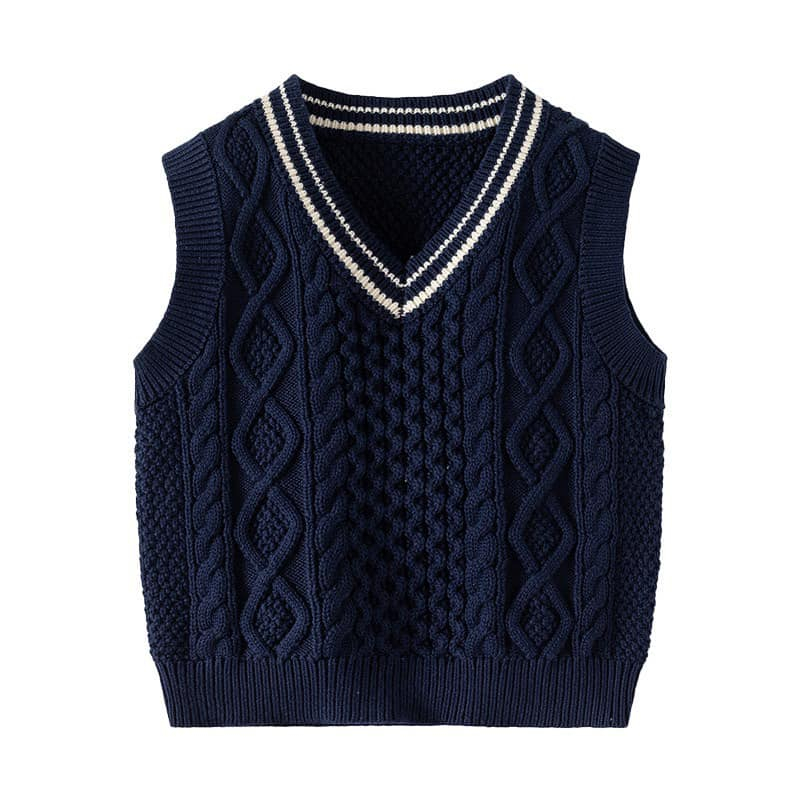 Áo gile len thừng bé trai/bé gái