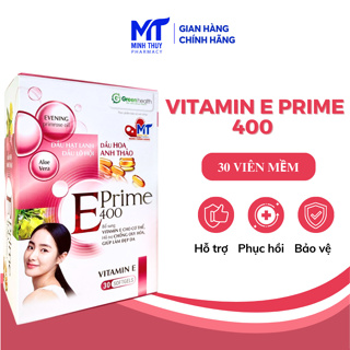 Viên uống Vitamin E Prime 400 - Bổ sung Vitamin E, Hỗ trợ chống oxy hóa