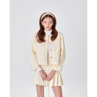  Set áo khoác và chân váy xếp ly 1 phần - Rosalie jacket and skirt - RED BEAN 