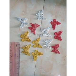 Bươm xốp nhũ kim tuyến trang trí size 4x5cm