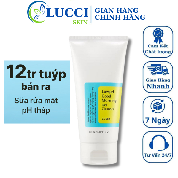 Sữa Rửa Mặt Cosrx Low PH Good Morning Gel Cleanser 150ml Chính Hãng Chiết Từ Dầu Cây Trà