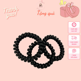 Combo 5 dây cột tóc dạng lò xo size lớn 5.5cm đen - min shop